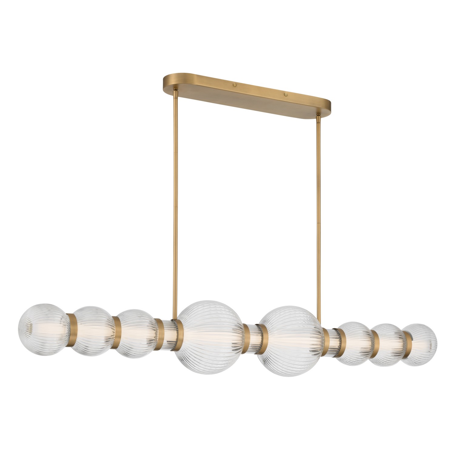 Legacy Brass LED Linear Chandelier from the Cordel Collection