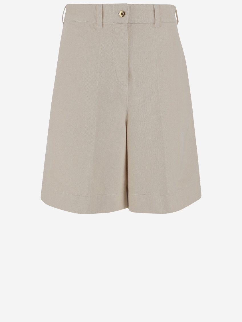 Cotton Short Pants With Logo