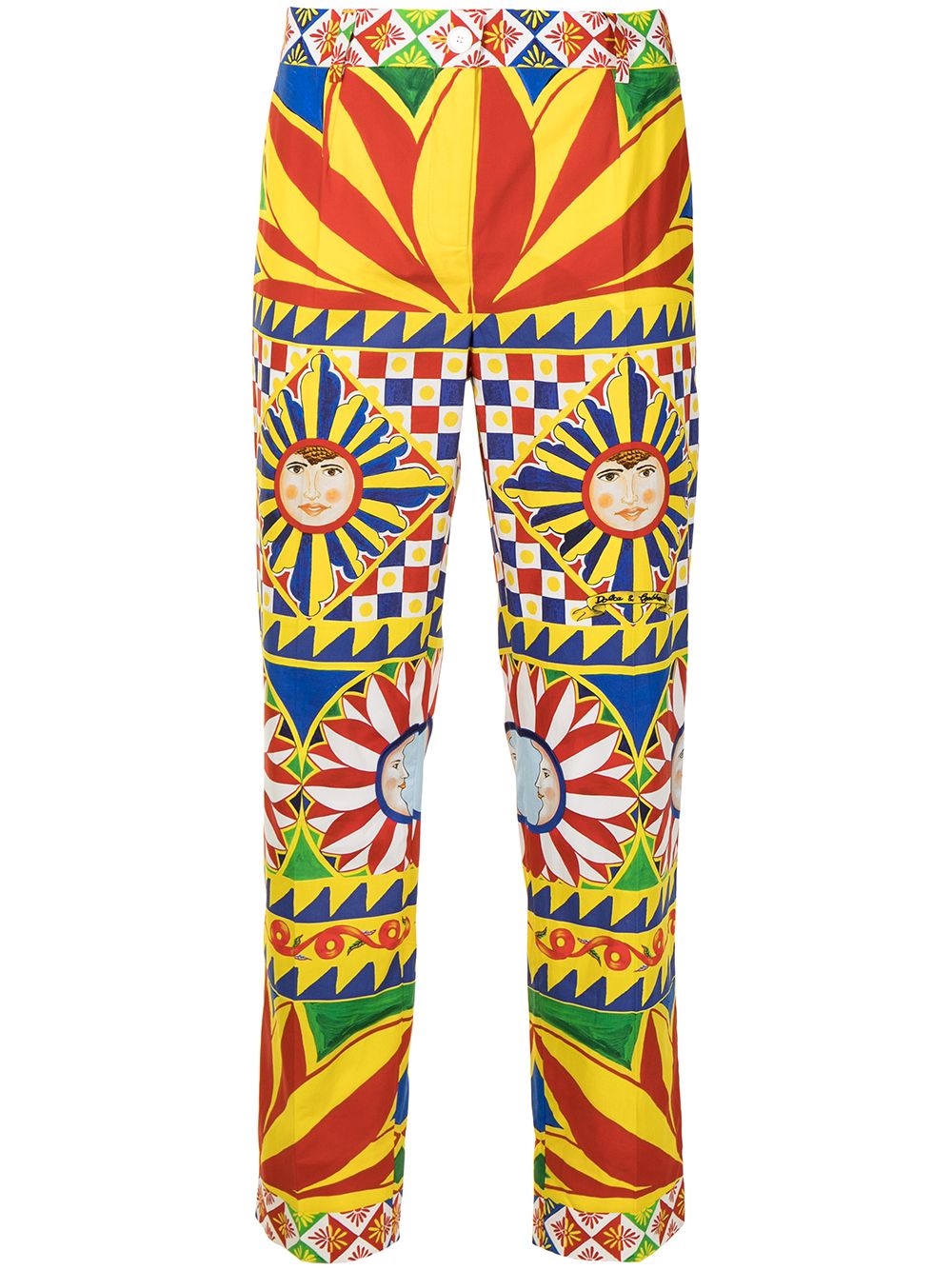 All-over print trousers - Red