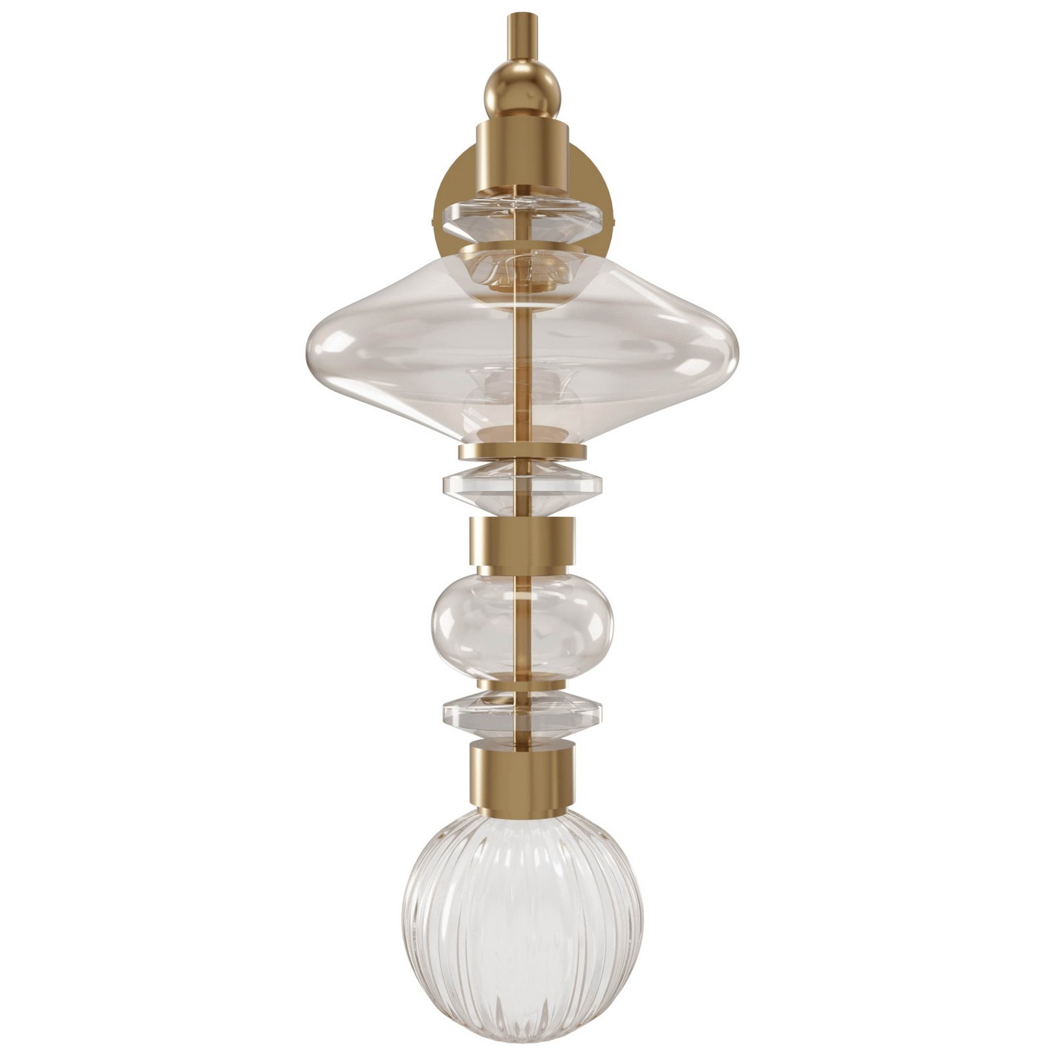 Aged Brass LED Wall Sconce from the Avra Collection