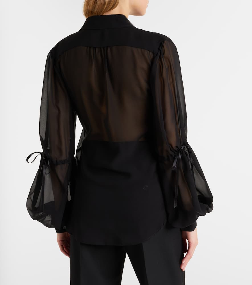 Sheer silk blouse