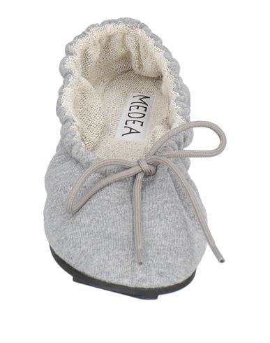 Woman Ballet flats Light grey Size 10 Textile fibers