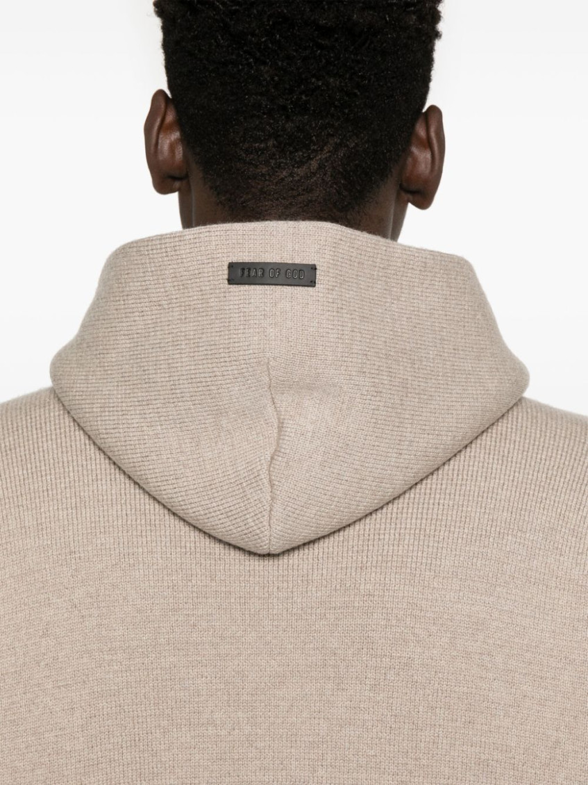 - Boucle Knit Hoodie