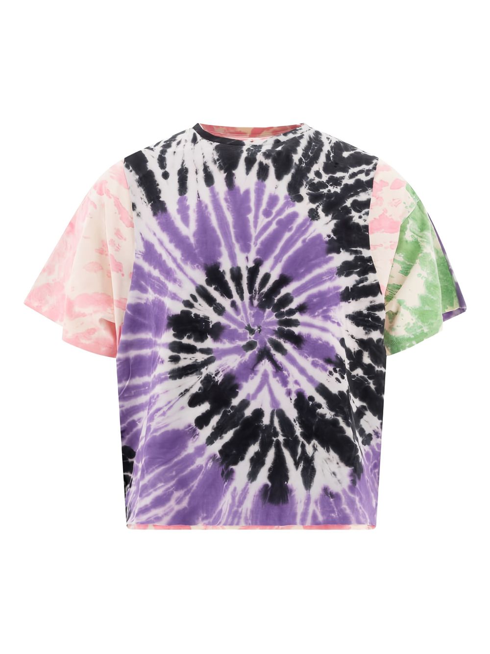 Tie-dye panelled T-shirt - Purple
