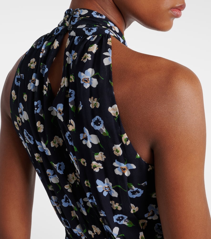 Brock halterneck silk midi dress