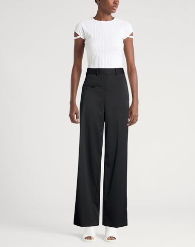 Woman Pants Black Size 8 Polyester, Virgin Wool, Elastane