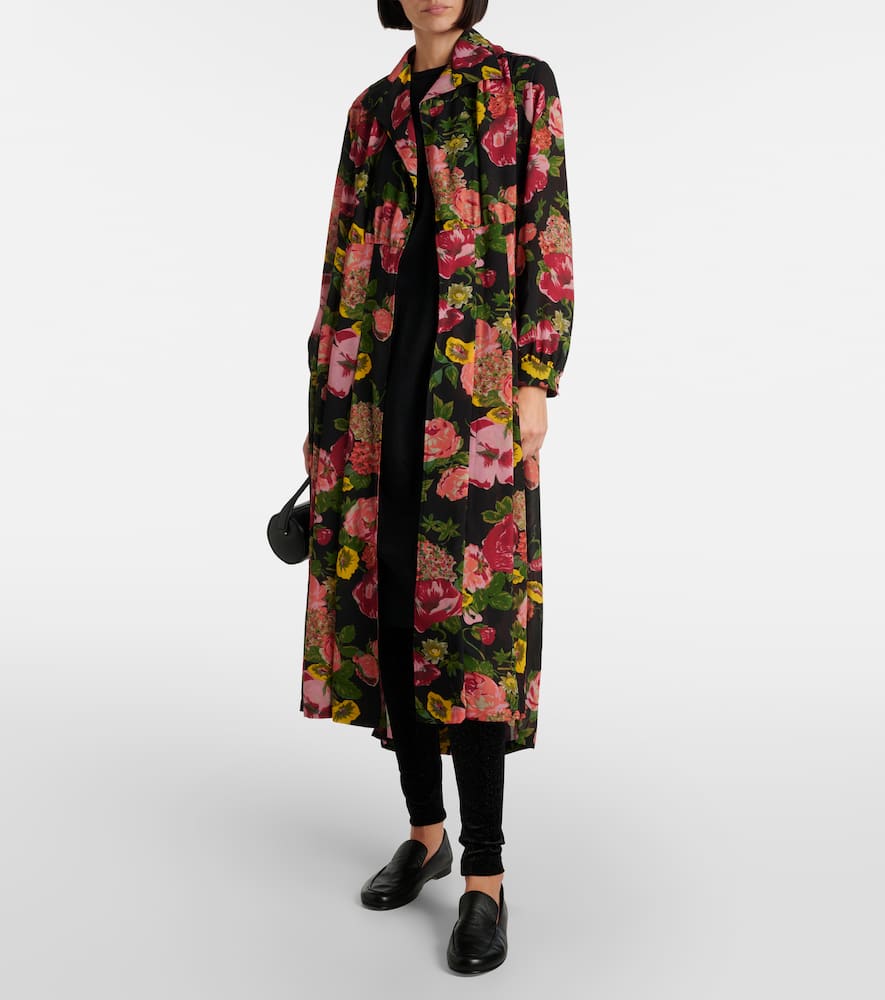 Georgette and jersey midi dress
