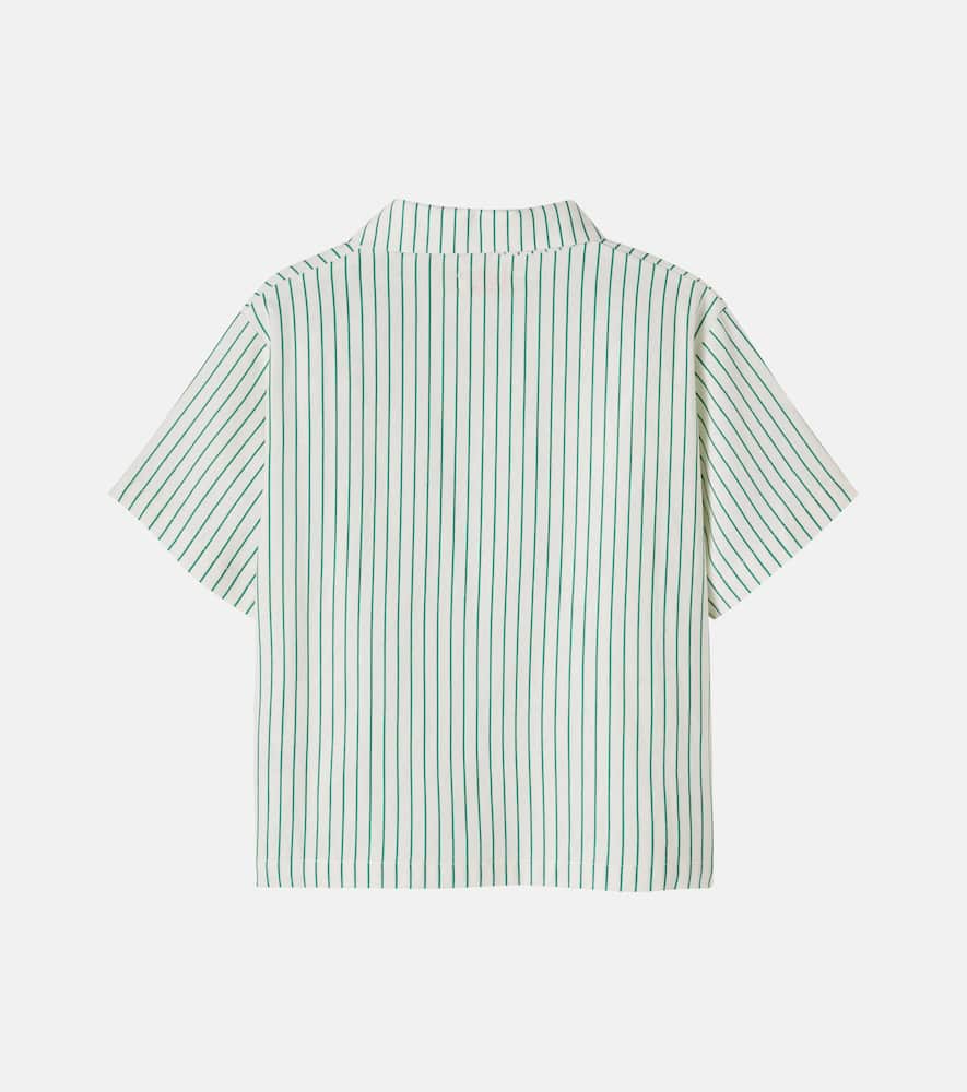 Striped linen and cotton shirt