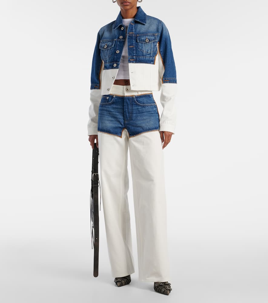 Petit Grand paneled denim jacket