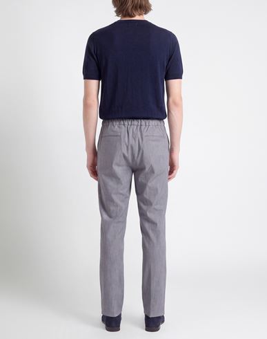 Man Pants Grey Size 40 Cotton, Lyocell, Elastane