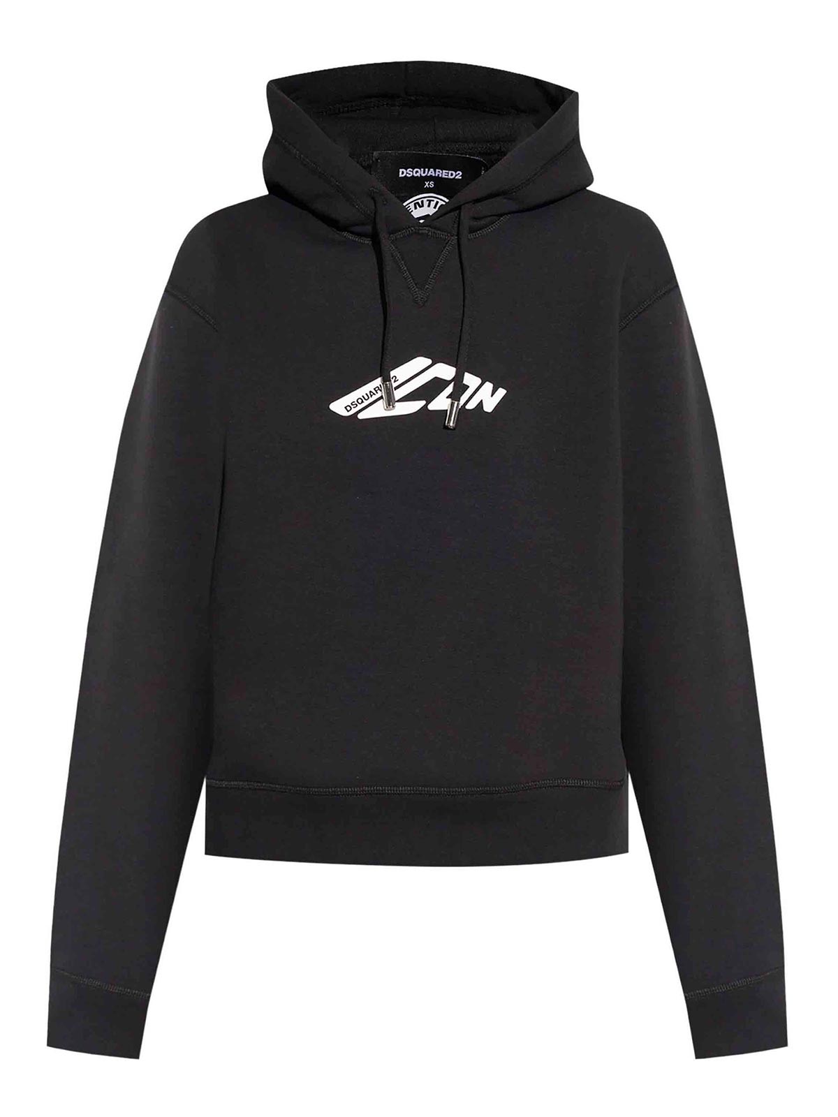 D2 Logo Printed Drawstring Hoodie