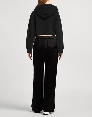 Woman Sweatshirt Black Size 2 Cotton, Polyester, Elastane