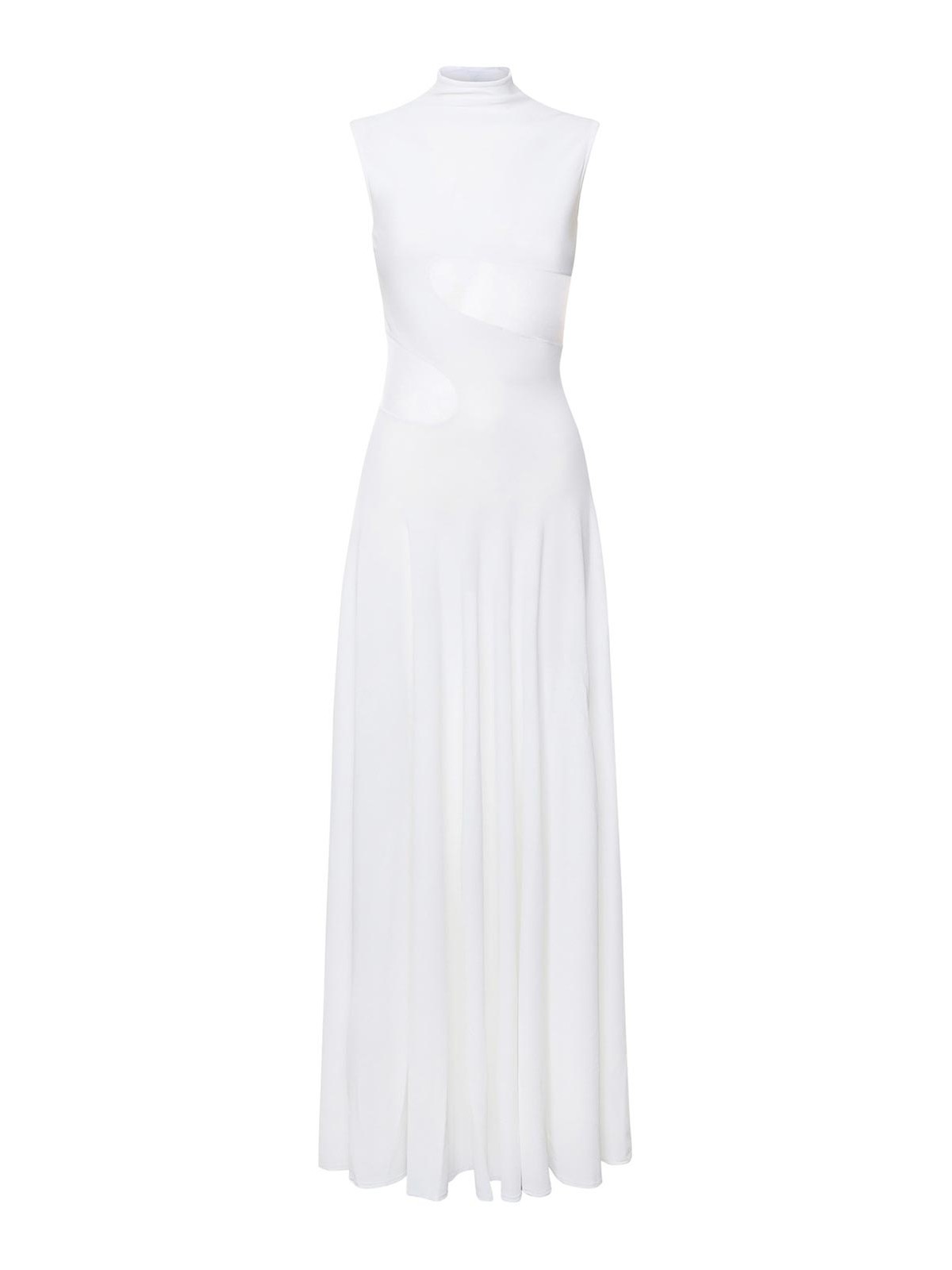 Silk Knit Dress With Cut-Out