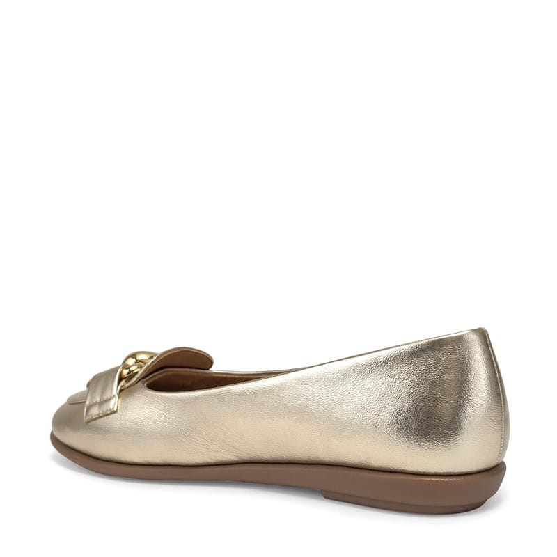Women's Bell Ballet Flat Shoes (Soft Gold/Gold)