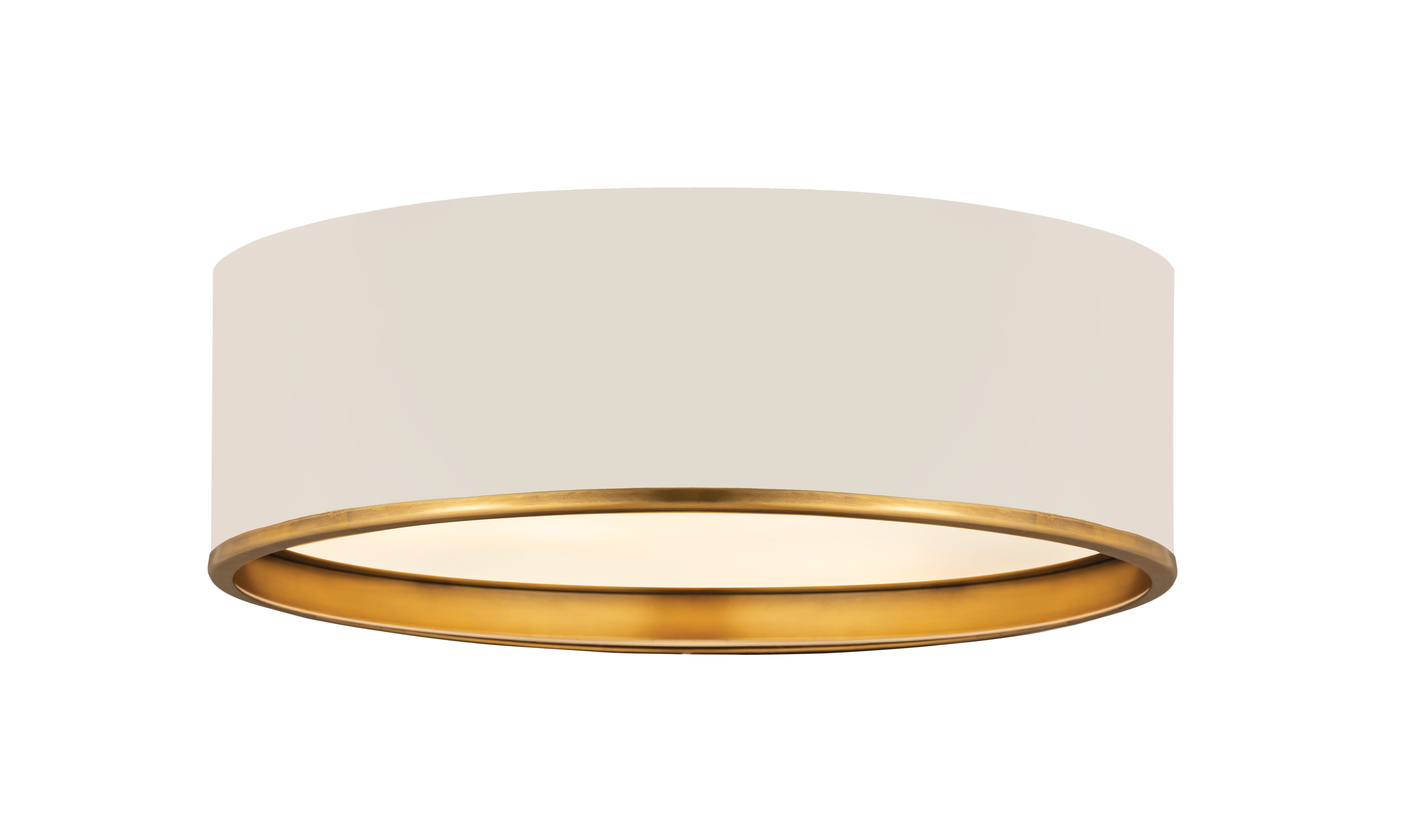 Arlo 4-Light Flush Mount Ceiling Light In Matte White With Rubbed Bra