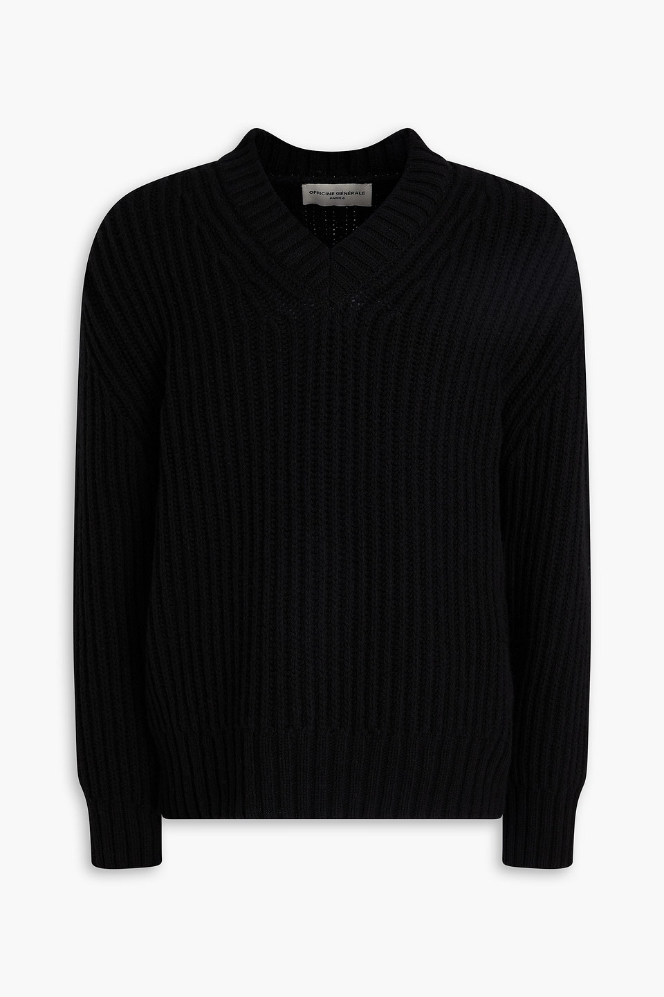 Francis ribbed wool sweater - Black - XL