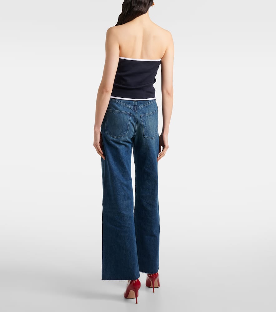 Valley cotton-blend tube top