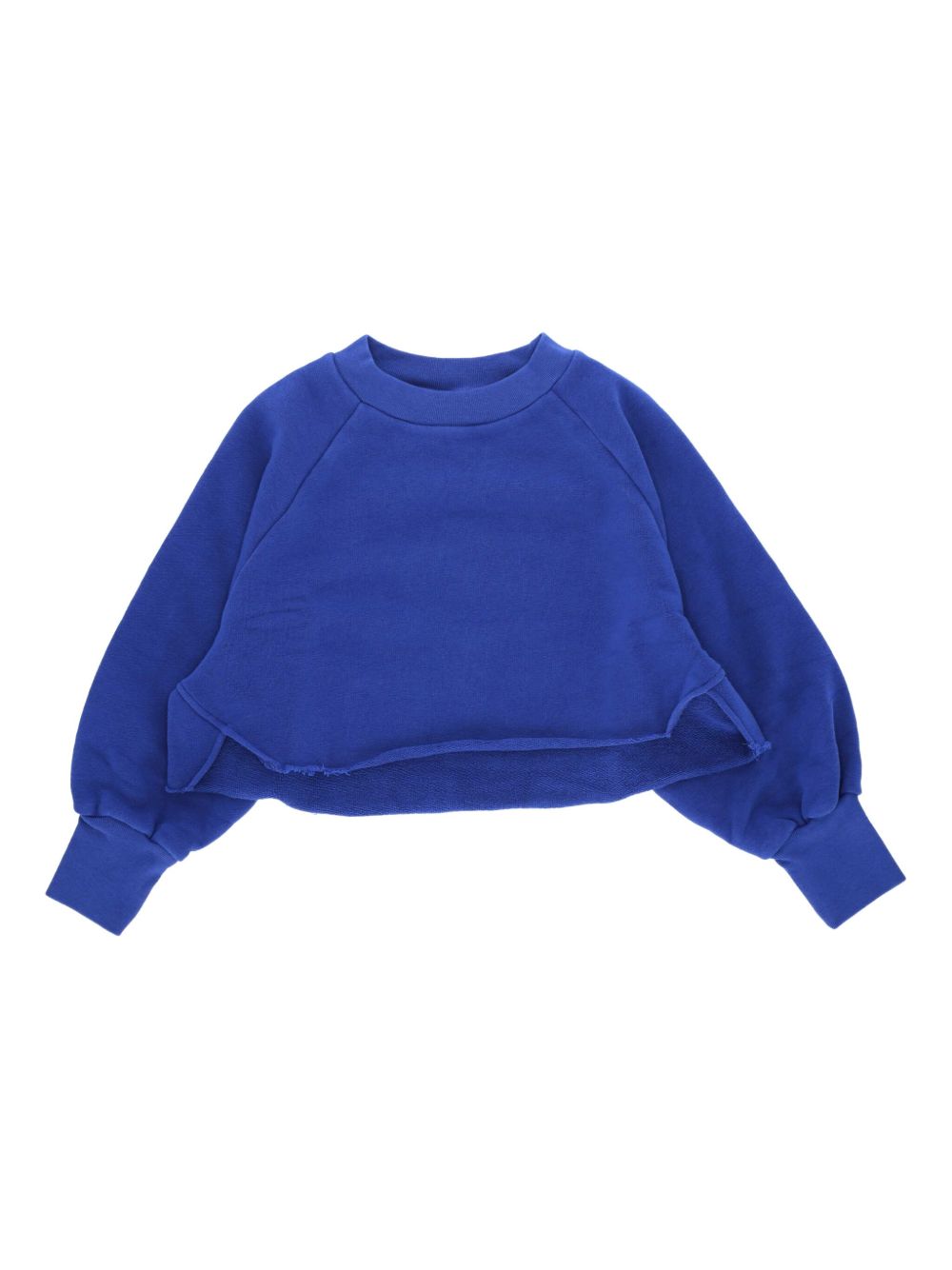 Raw-cut hem sweatshirt - Blue