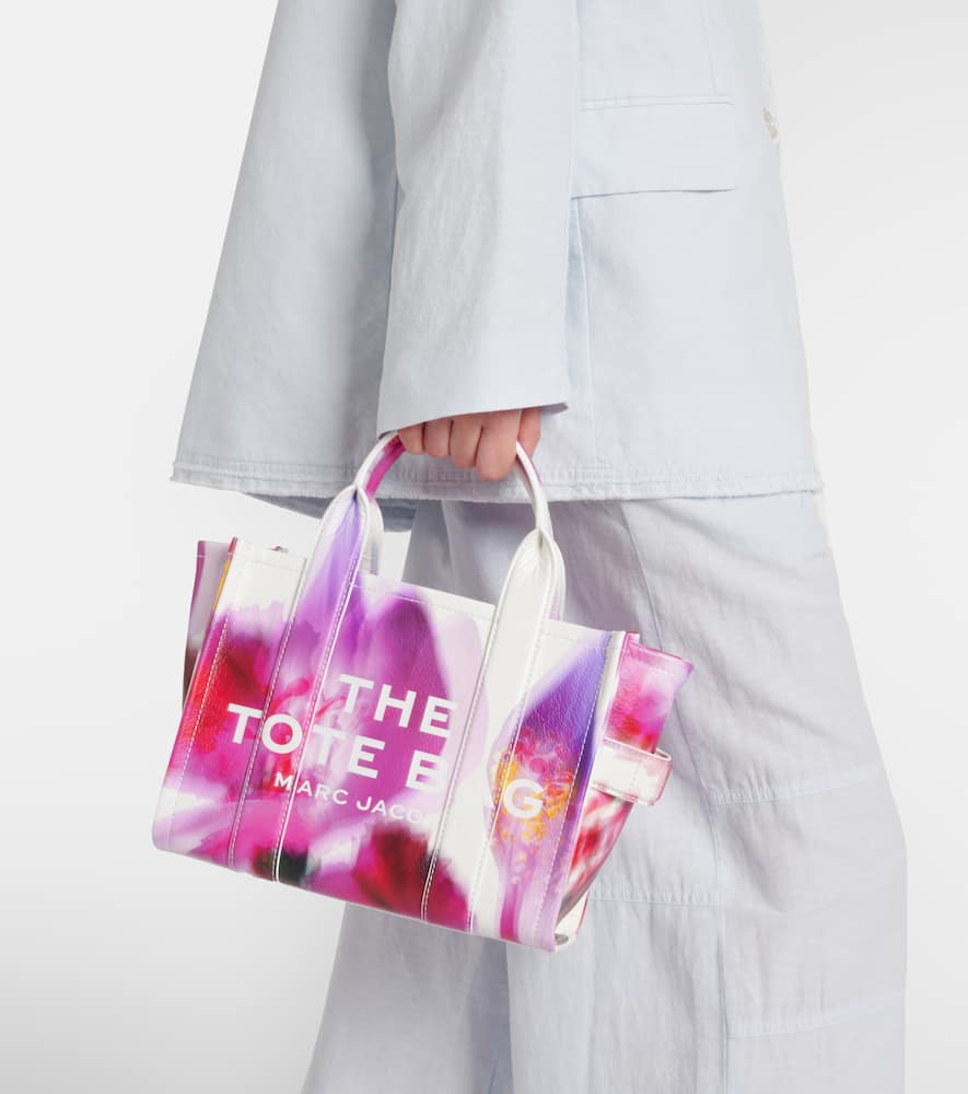 Future Floral Small leather tote bag