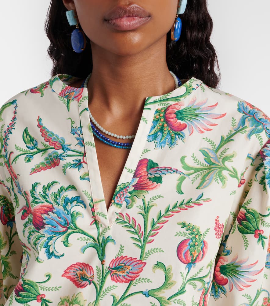 Floral cotton blouse