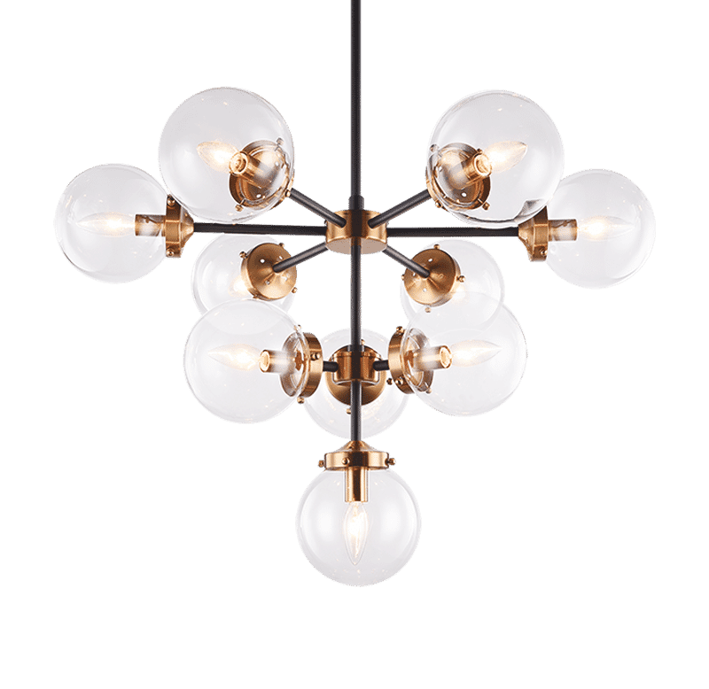 Maru 10-Light Chandelier In Aged Gold Bra