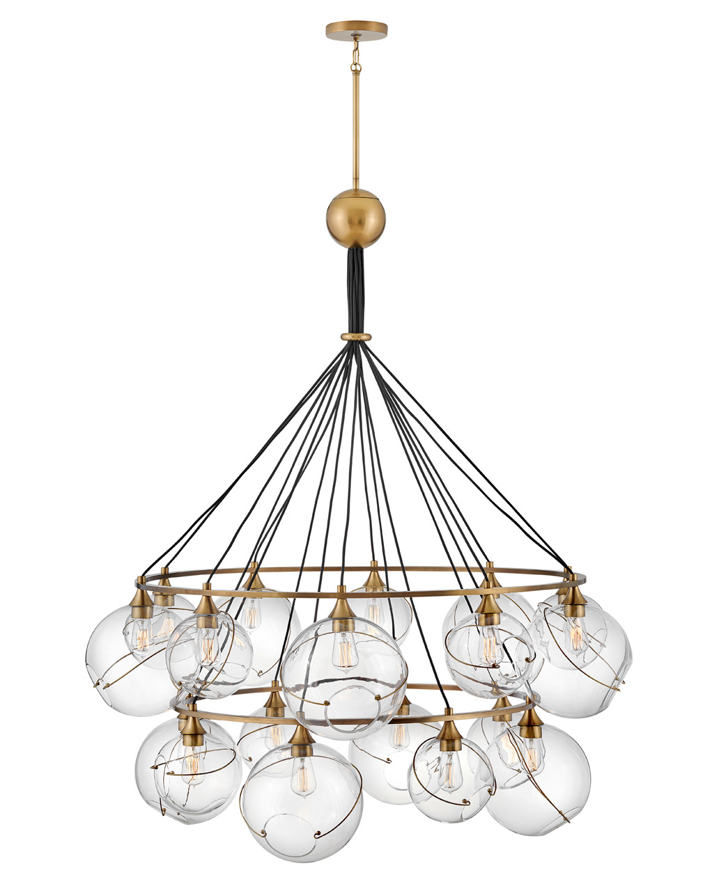Heritage Brass LED Chandelier from the Skye Collection
