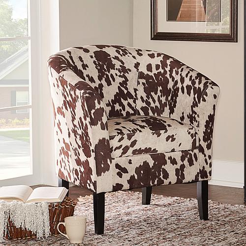 Home Jackson Cow-Print Club Chair