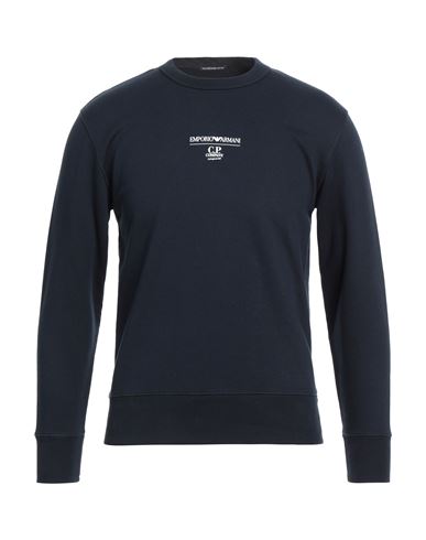 Emporio Armani For C. p. Company Man Sweatshirt Midnight blue Size S Cotton