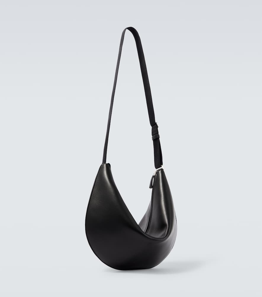 Crescent leather crossbody bag
