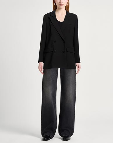 Woman Blazer Black Size 4 Polyester