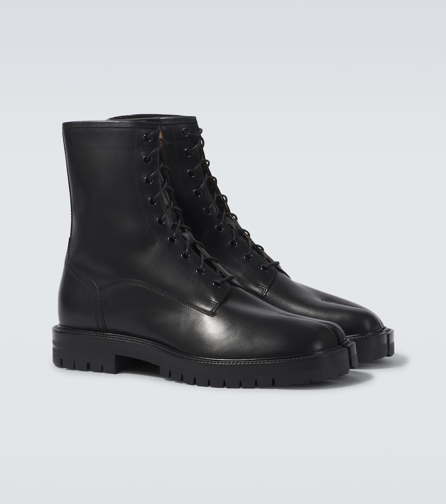 Tabi leather combat boots