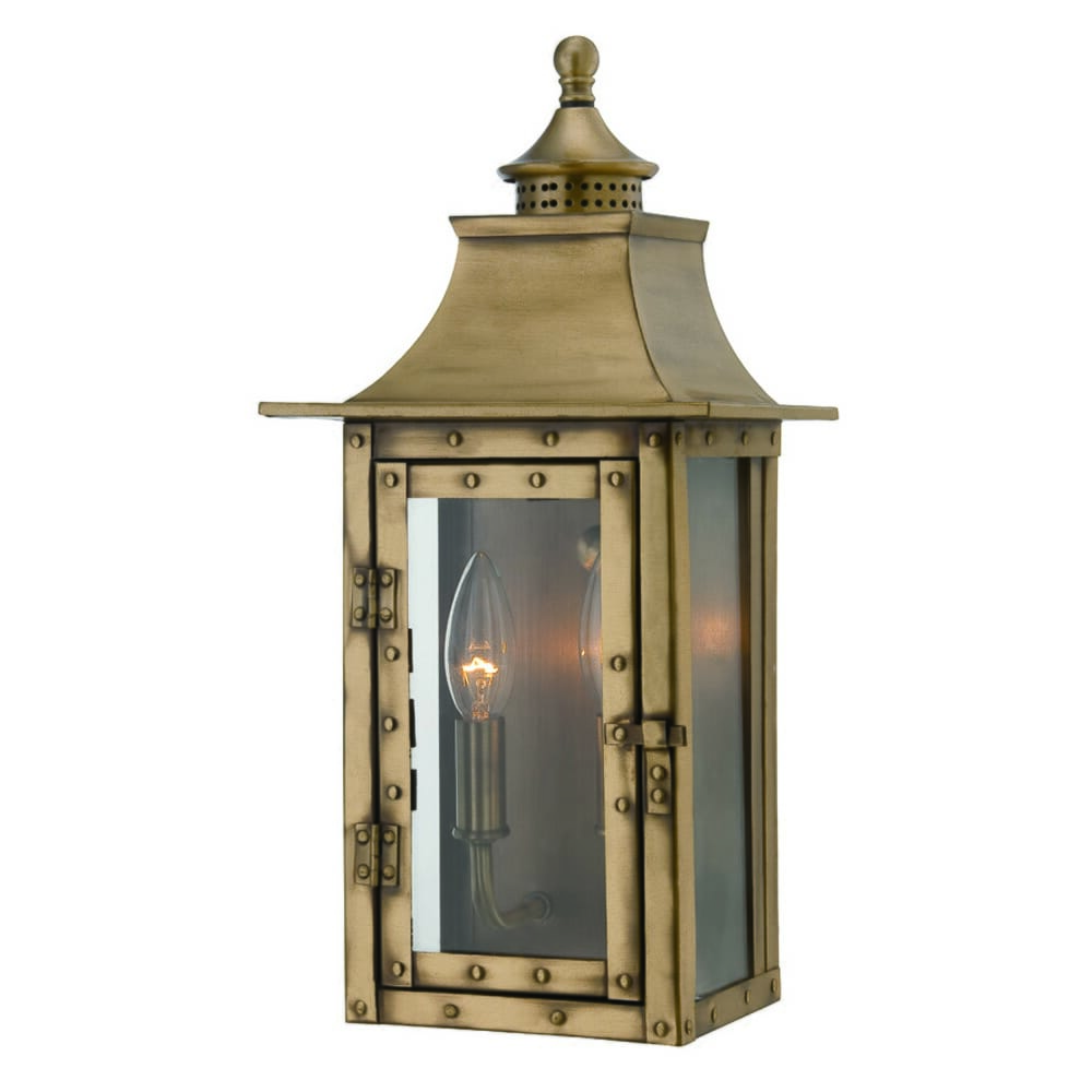 Aged Brass Two Light Wall Sconce from the St. Charles Collection