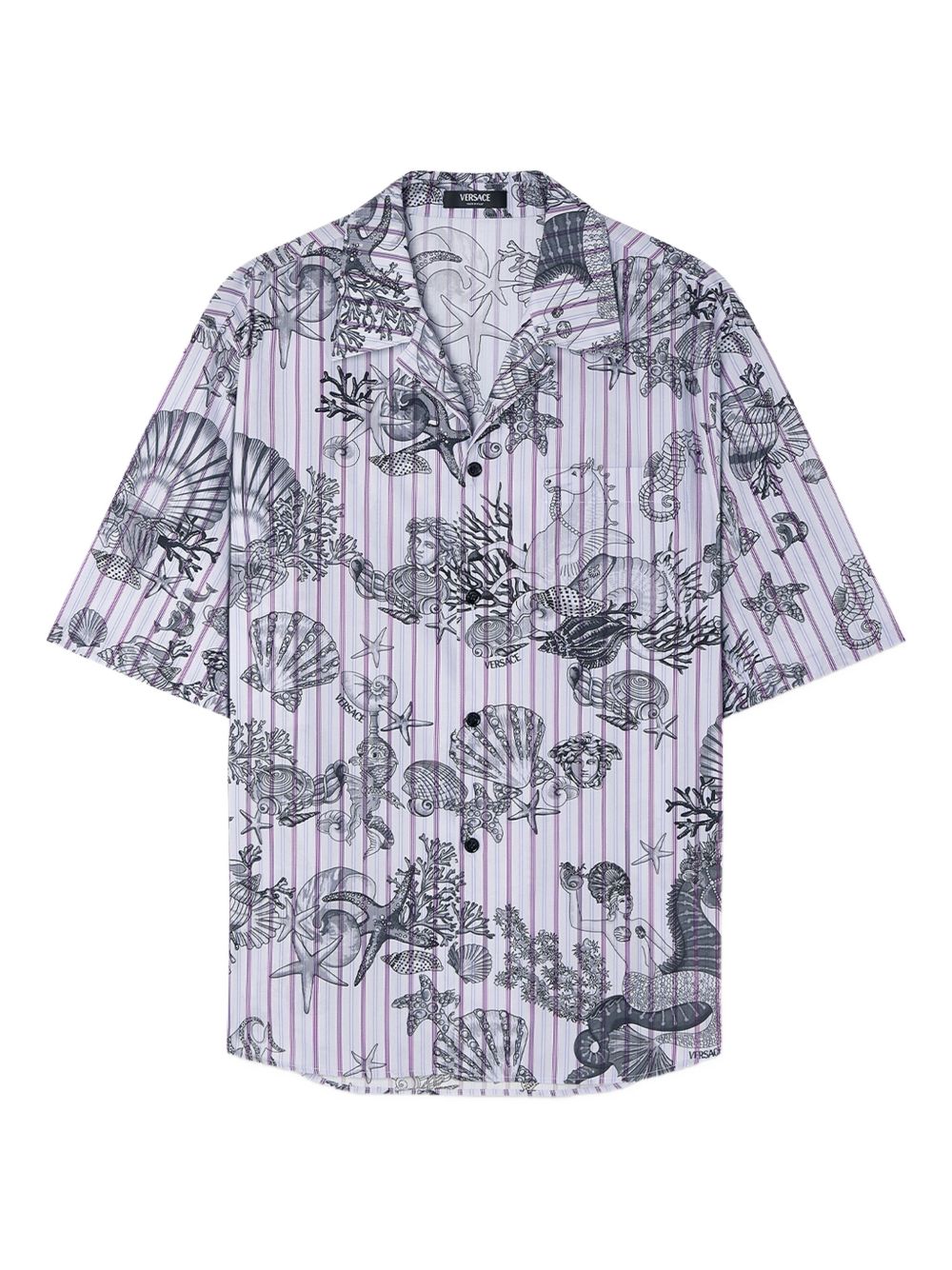 Versace Coral Theatre striped shirt - Purple