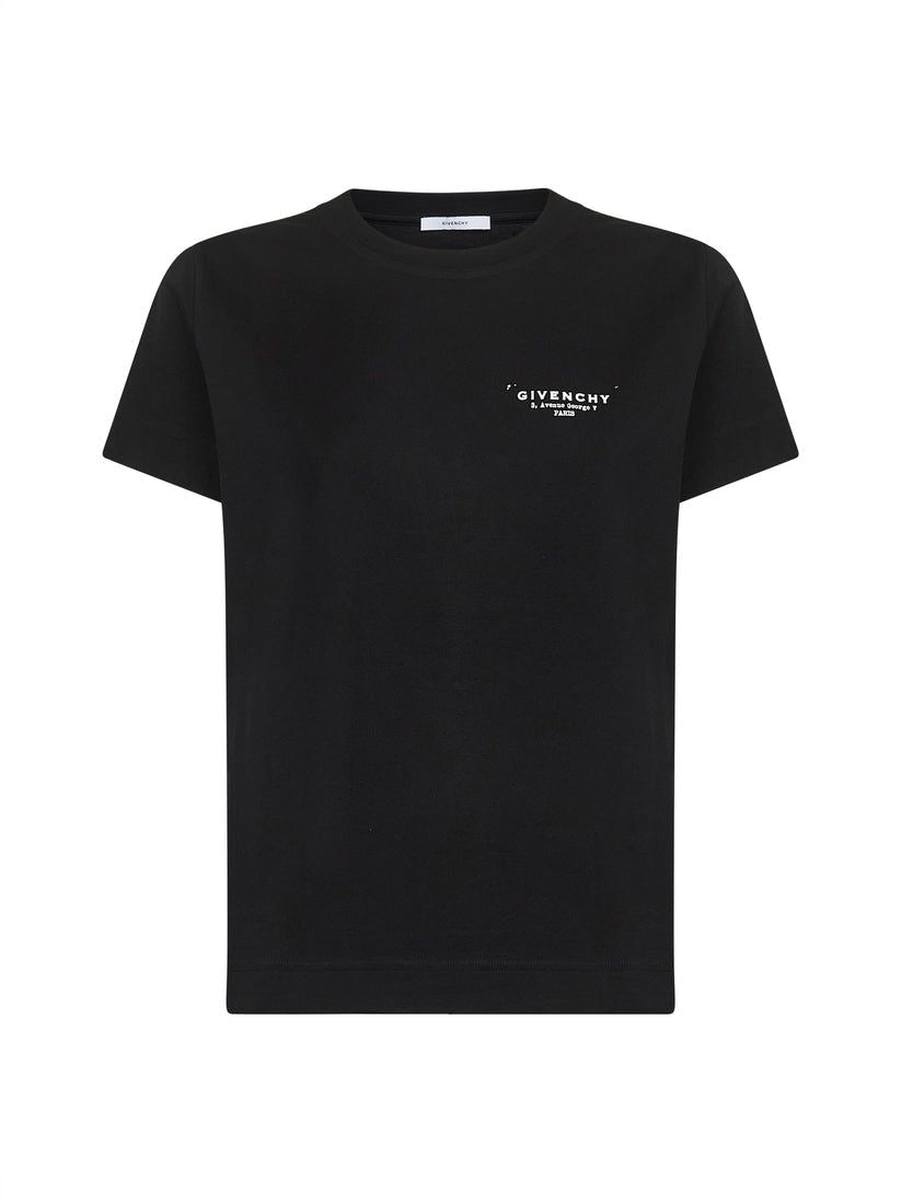 T-shirt in Cotton with Stamp Print