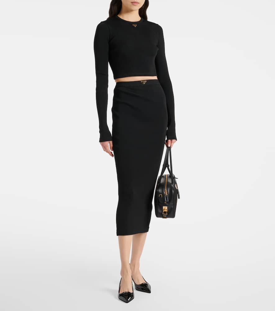 Prada Leather slingback pumps