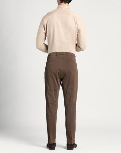 Man Pants Dark brown Size 44 Cotton, Elastane
