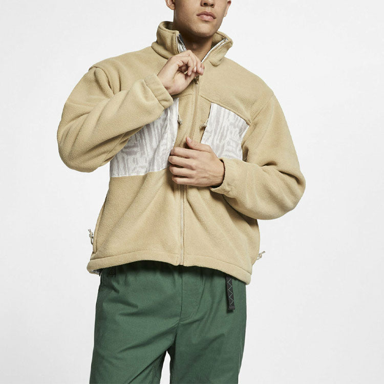 ACG Splicing polar fleece Jacket Khaki