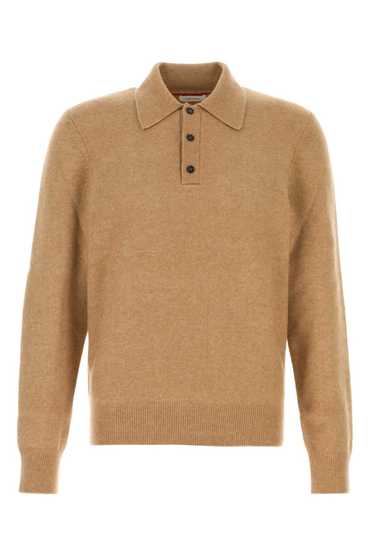Stretch Camel Blend Polo Shirt