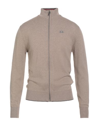 Man Cardigan Light brown Size 3XL Acrylic, Cotton, Wool