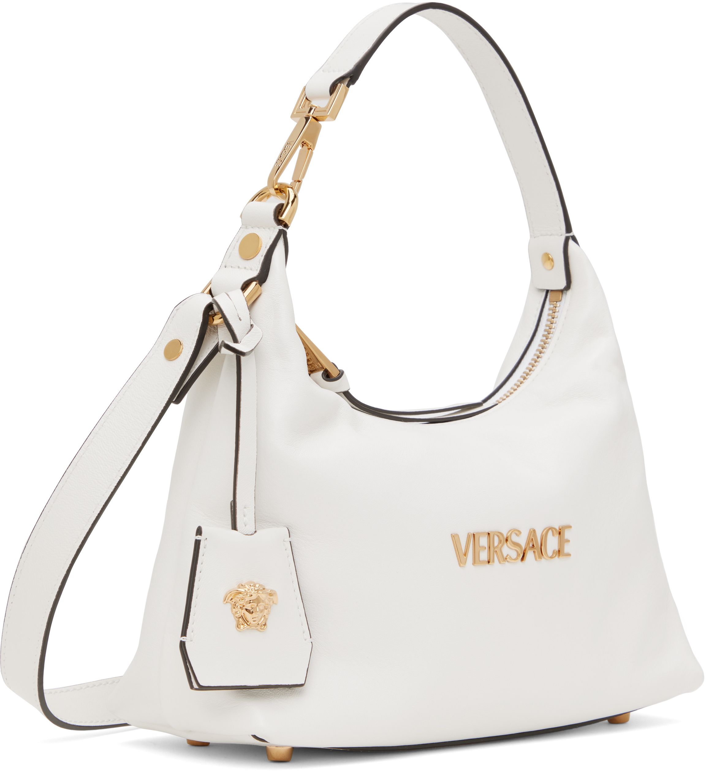 베르사체 여성 화이트 택 숄더백 251404F048006