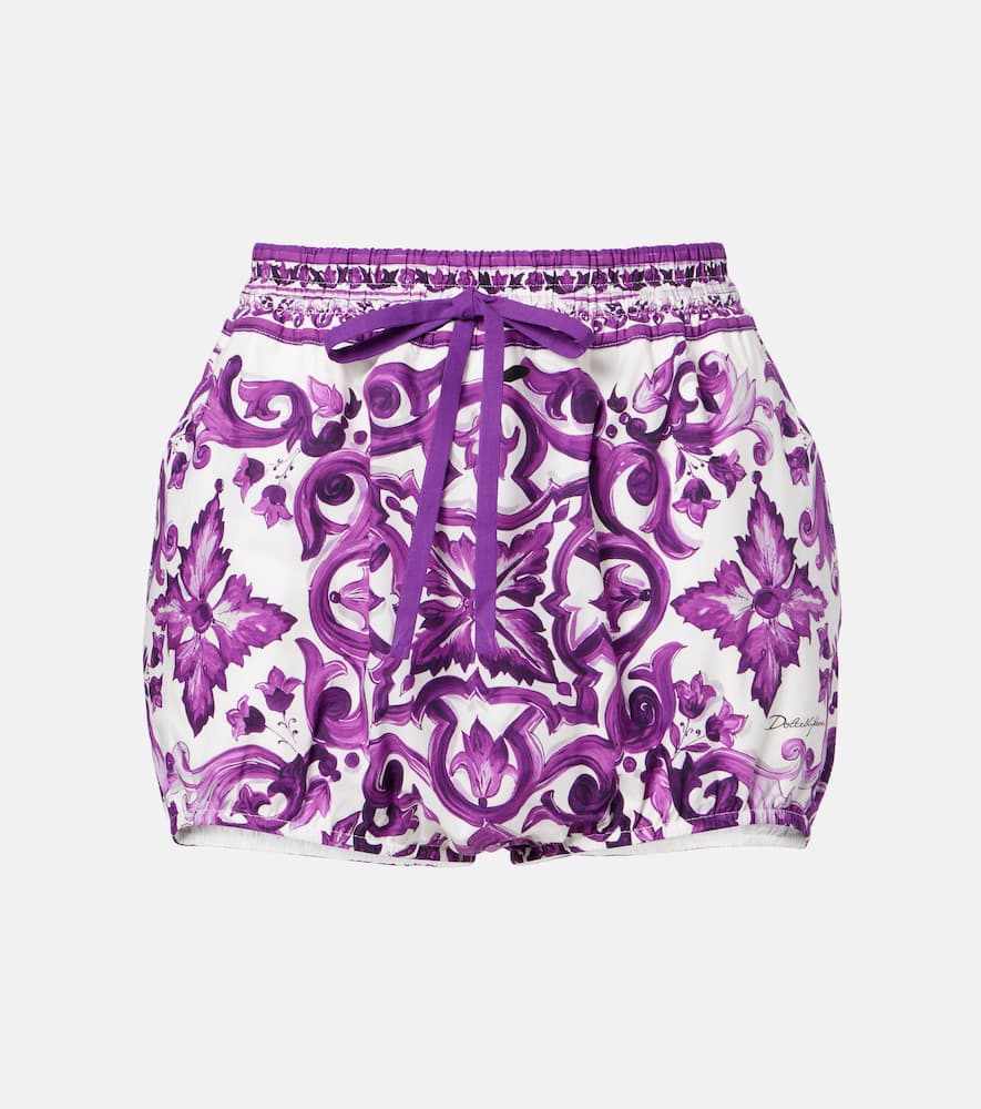 Majolica cotton poplin shorts