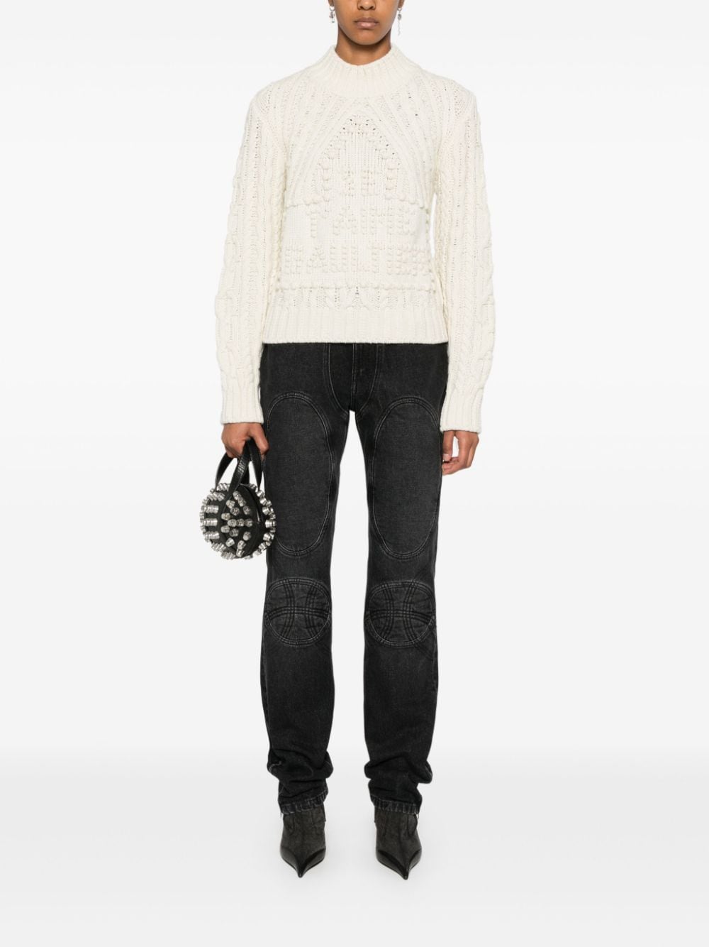 Lacing Knee Bonded Jeans