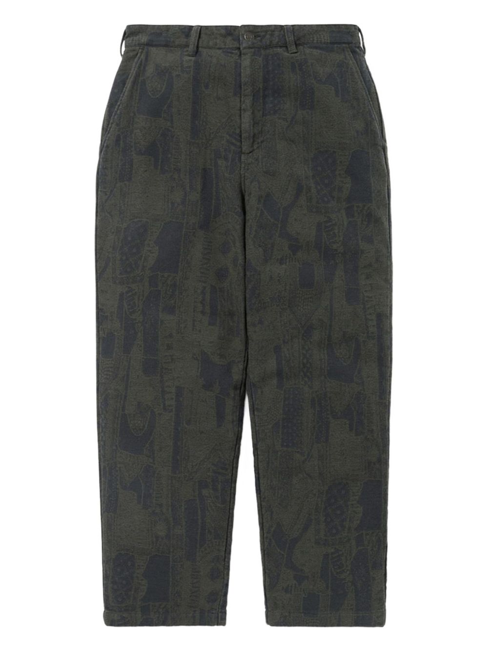 Crazy abstract-print trousers - Blue