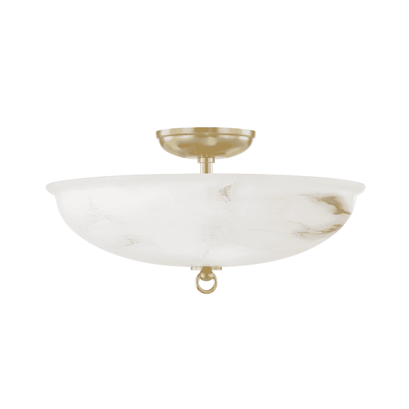 Aged Brass LED Semi Flush Mount from the Somerset Collection