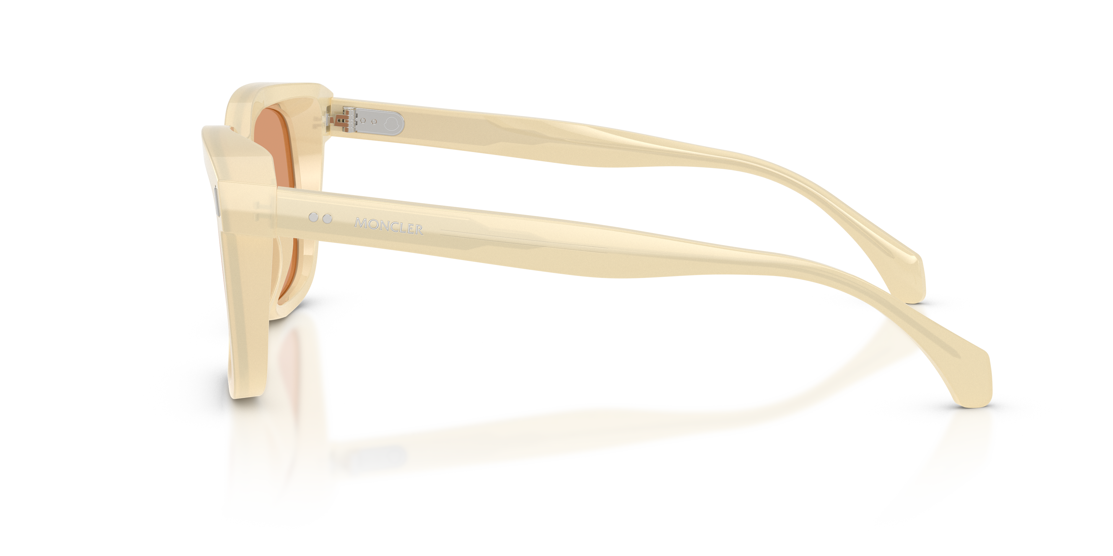 Moncler Unisex Moncler ME6018 VALAIRE 3035/7 Gafas de sol Acetato Blanco Marrón Pillow Norma