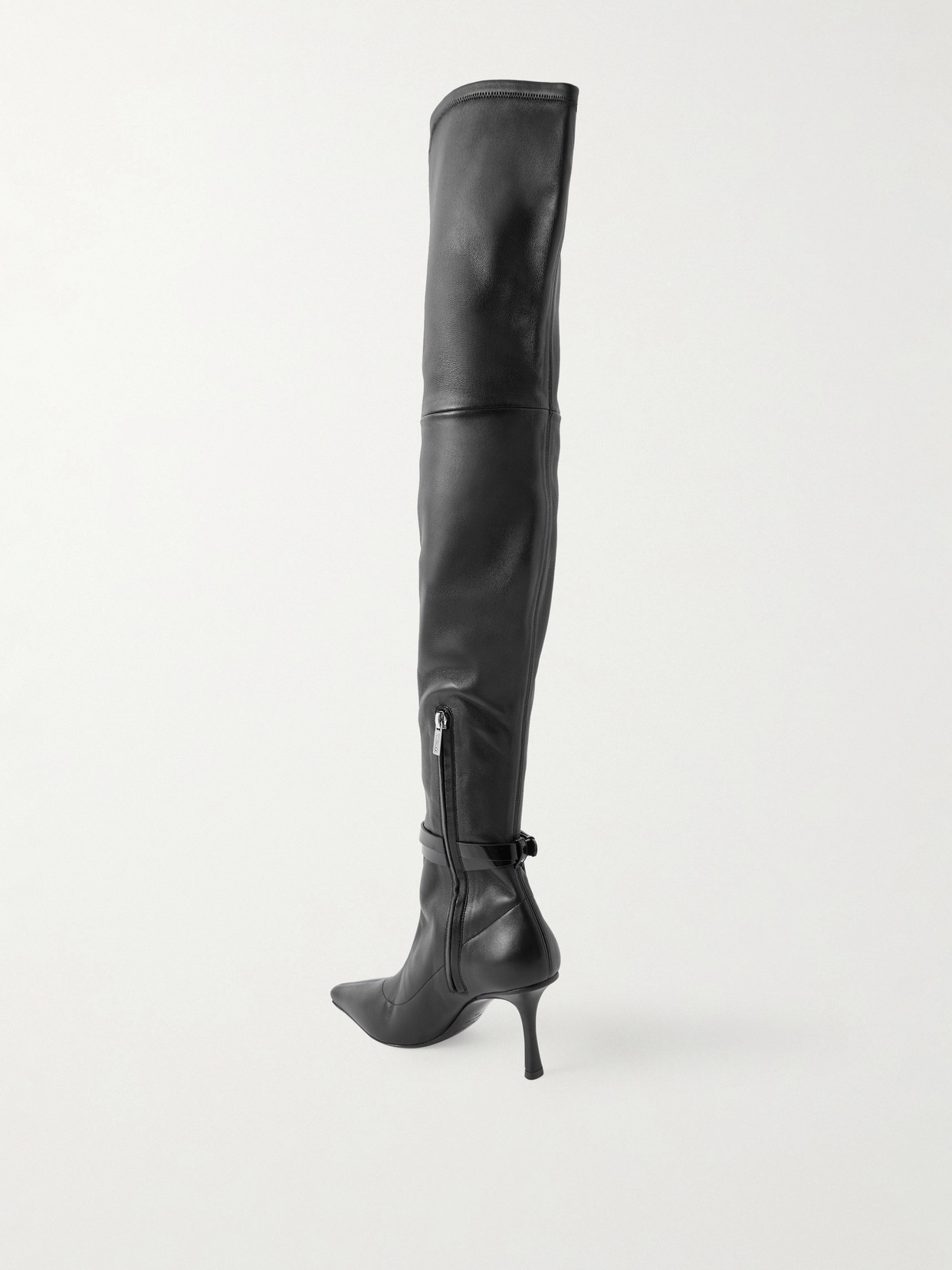 Camie 85 Belted Leather Over-the-knee Boots - Black