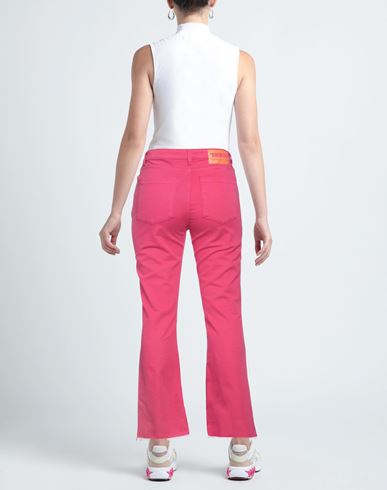 Woman Pants Fuchsia Size 27 Cotton, Elastane