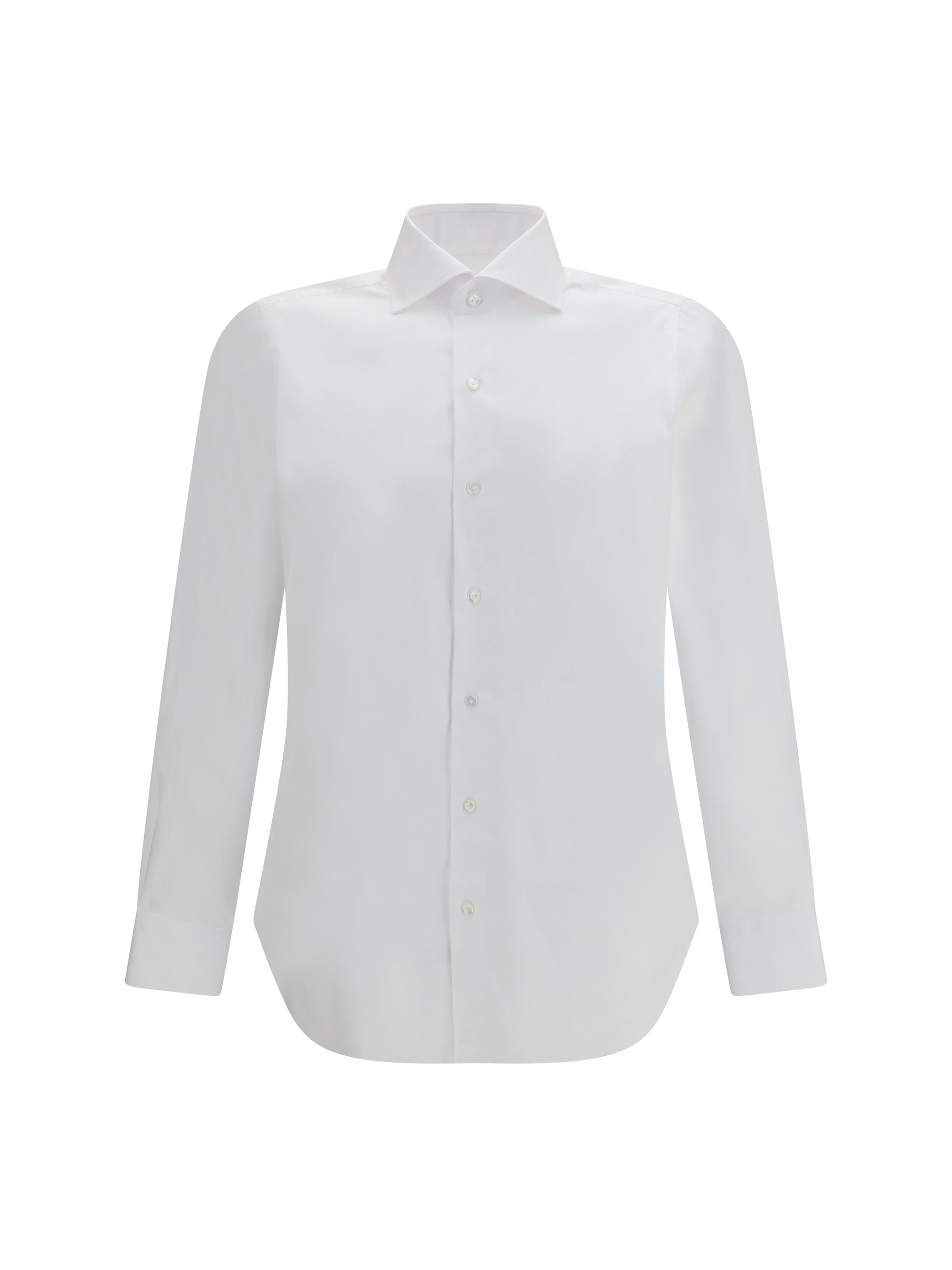 Tailored Pinpoint Cotton Shirt — White