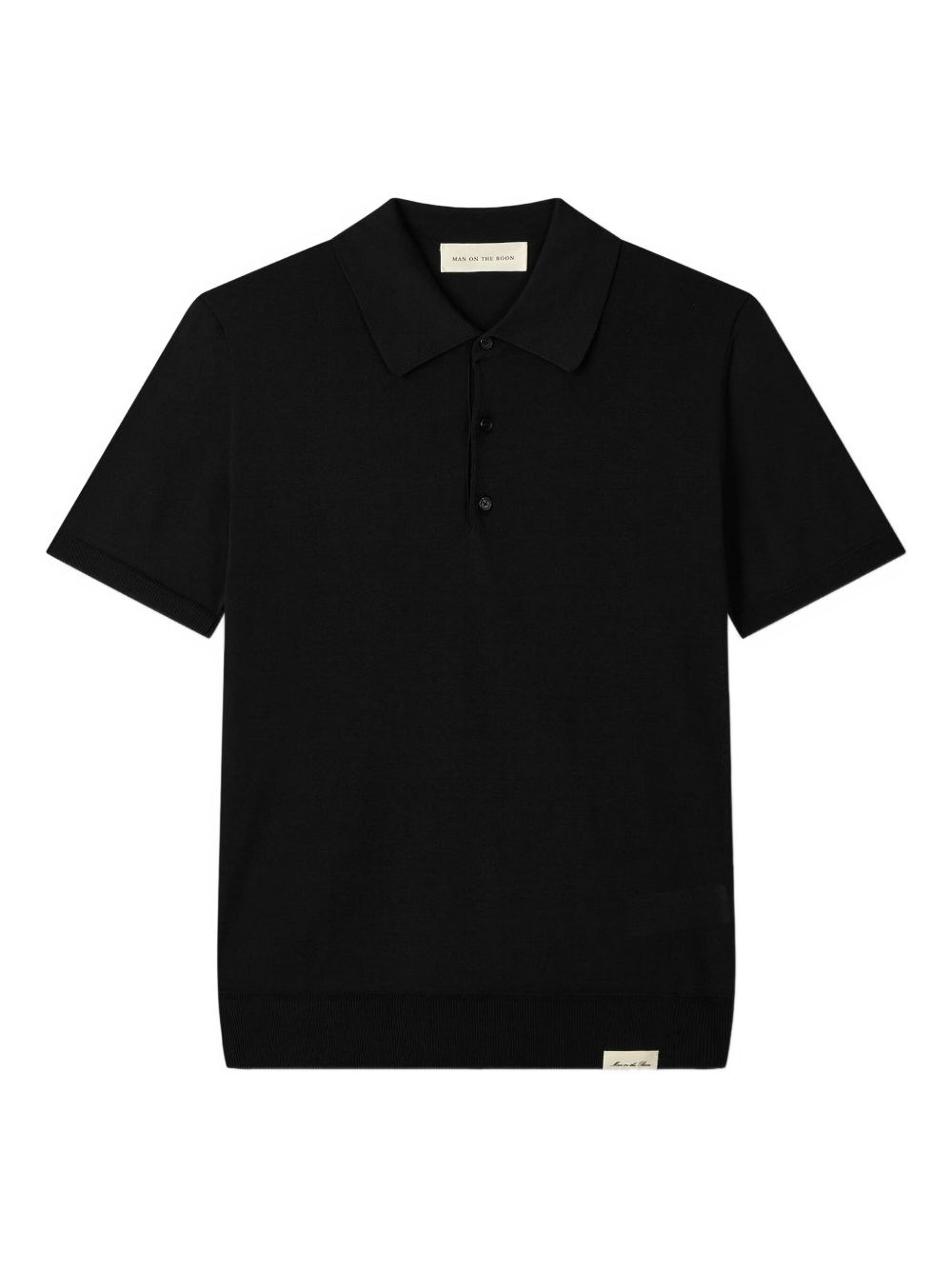 Knitted polo shirt - Black