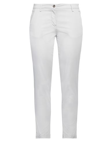 Woman Pants Light grey Size 8 Cotton, Elastane